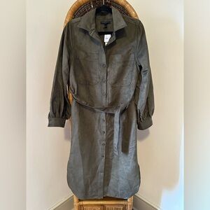 Banana Republic Factory Olive Shirt Dress